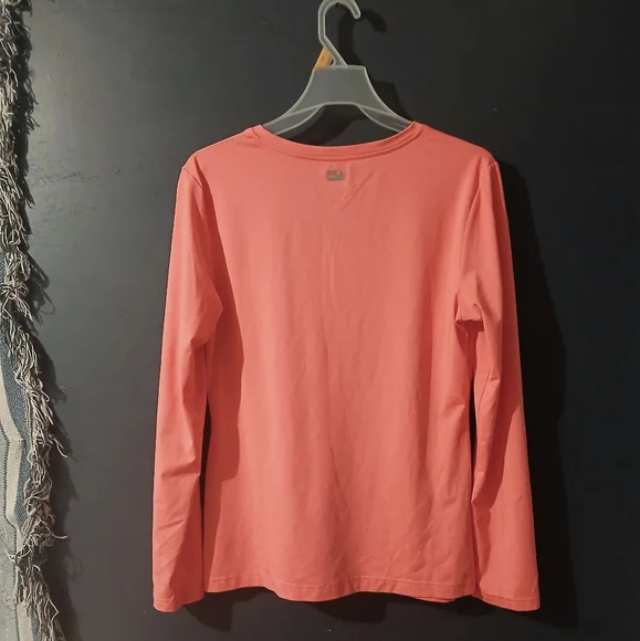 Fila Women's Pink V-Neck Top Long Sleeve Size Small - Picture 4 of 6